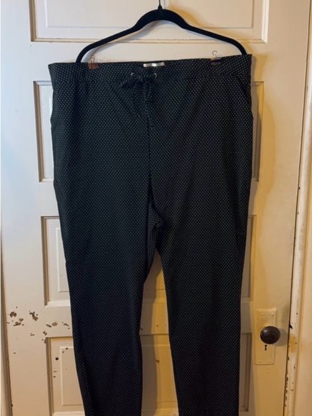 Jules & Leopold Black Micro-Dot Chinos
